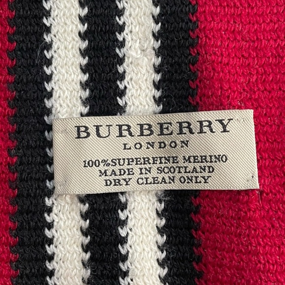 Authentic Vintage Y2K Burberry Classic Reversible Fringe Wool Winter Scarf - Picture 3 of 5